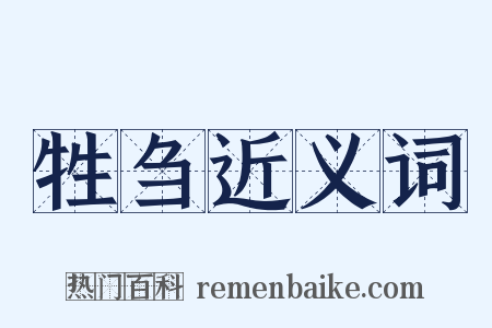 牲刍近义词是什么意思的图片